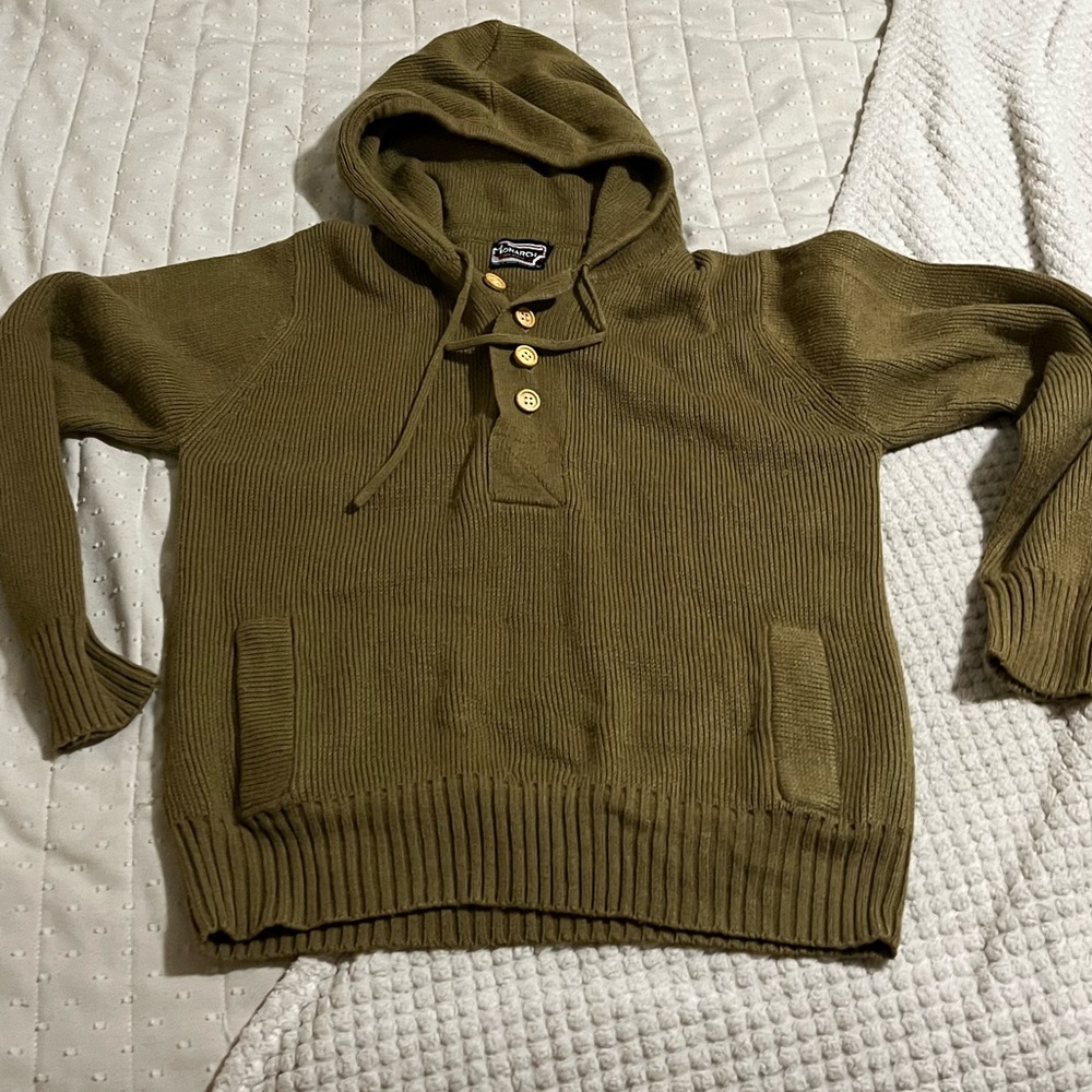 Mens Vintage Hooded Sweater